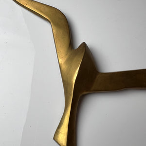 Wanddeko Schwalbe Messing