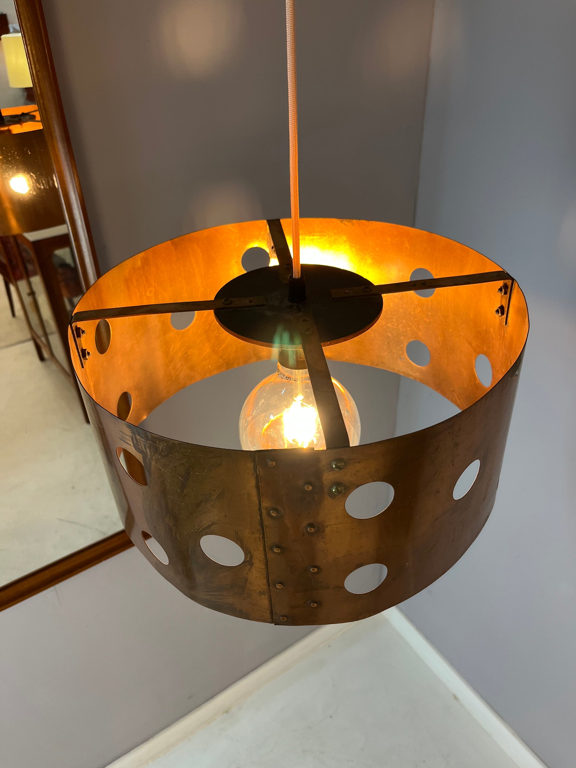 Hängelampe Kupfer aus Dänemark