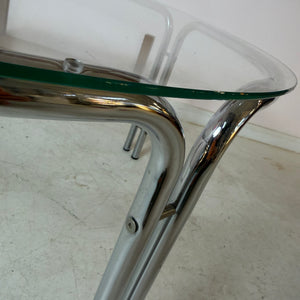 Runder Couchtisch Glas & Chrom