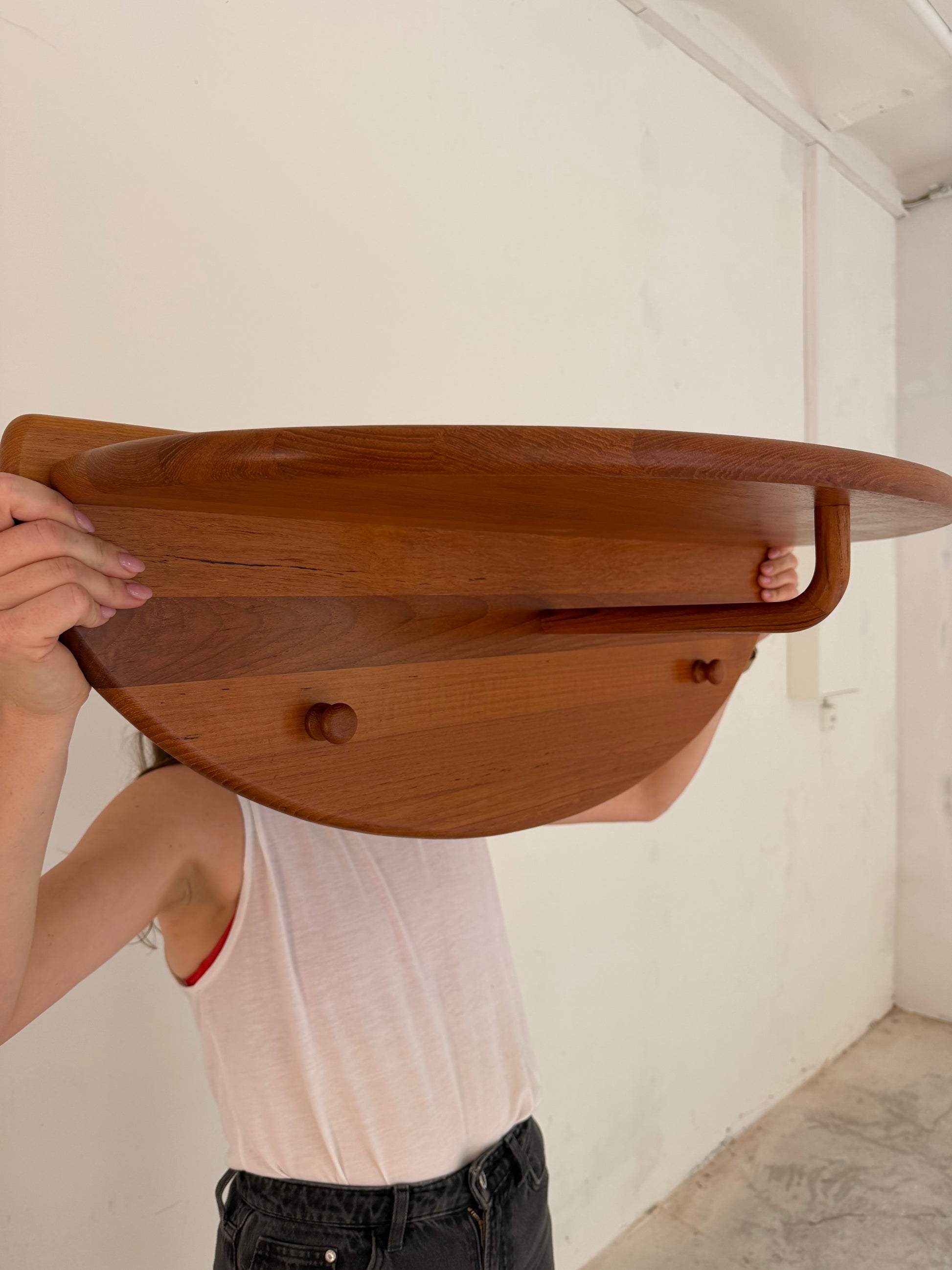 Halbrunde Garderobe Teak von Lysgaard Møbler