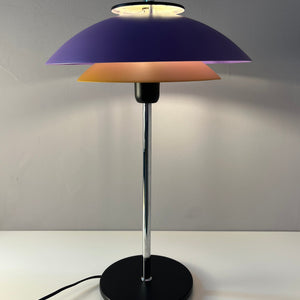 Tischlampe neu lackiert lila ocker aus Dänemark
