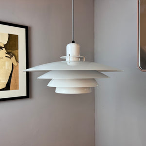 Lamellenlampe weiß Hochglanz