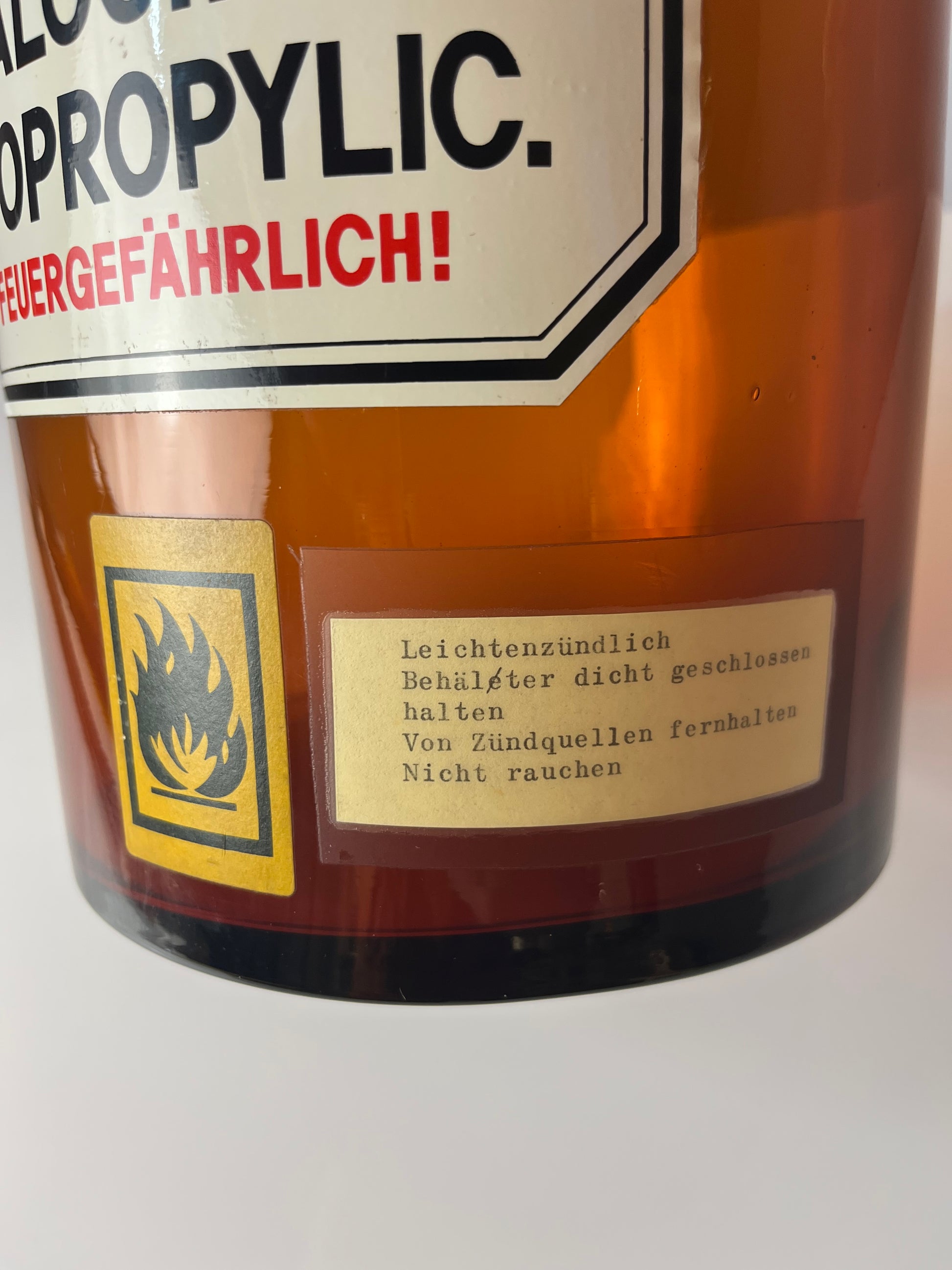 Apothekerglas Alcohol Isoprobylic braun