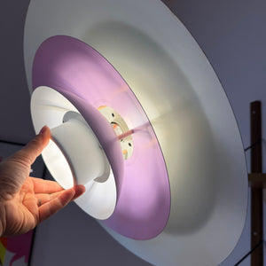 Lamellenlampe weiß lila von Formlight