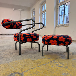 Set: Sessel & Hocker neu gepolstert aus der Serie The Natural Choice von Innovation Randers