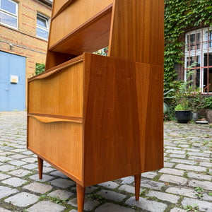 Schrank mit Klappfächern & Vitrine von VEB Möbelindustrie Halle