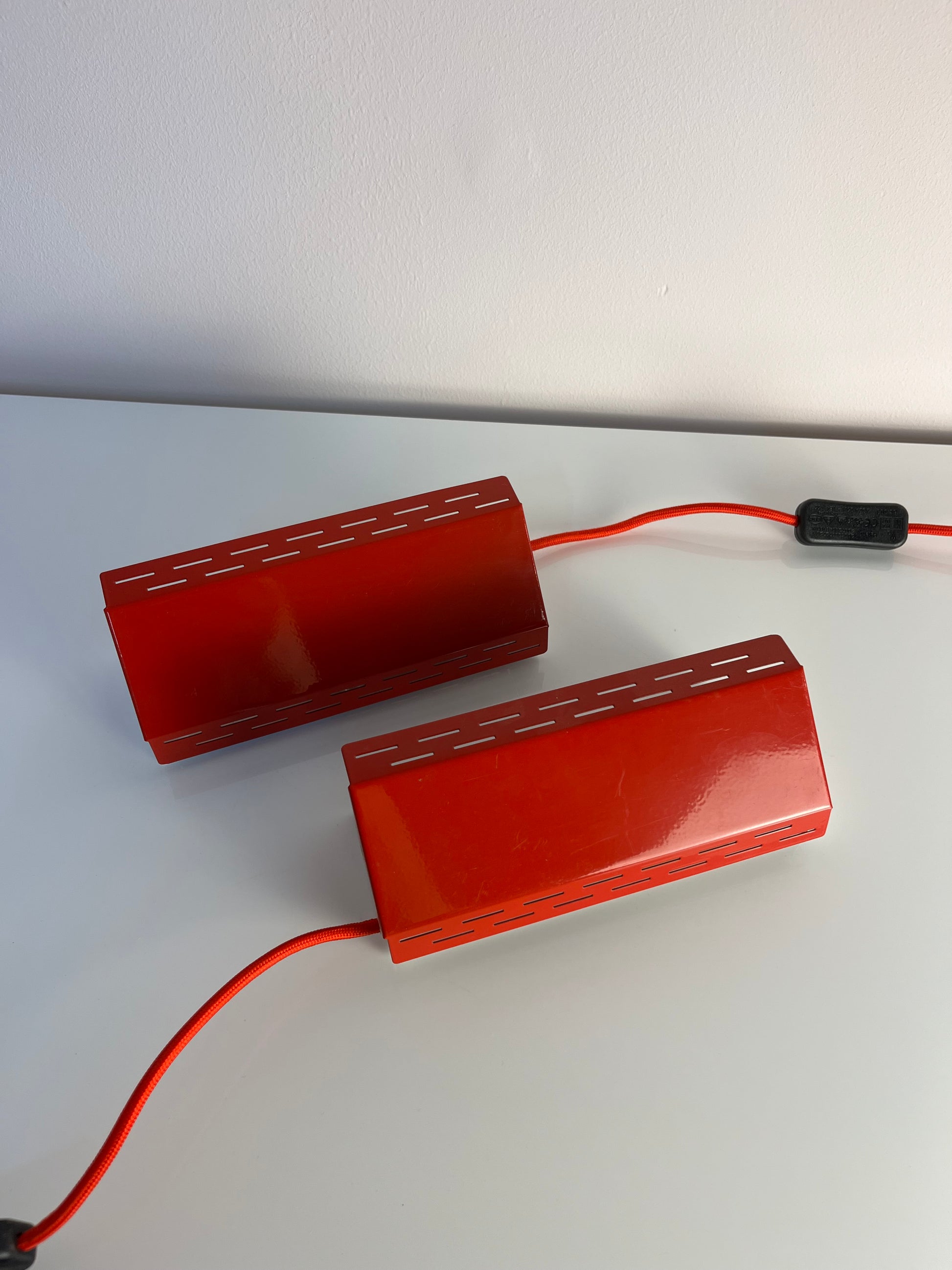 Wandlampe Twist Type 124 rot von Knud Christensen Electronic