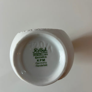 Vase 720/1 orange weiß von Royal Porzellan Bavaria KPM