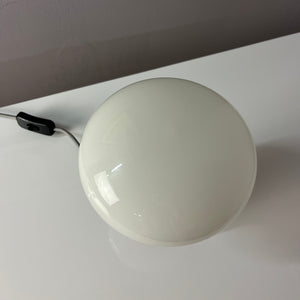 Mushroom Tischlampe flieder weiß Glas