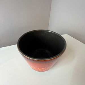 Blumentopf Fat Lava orange rot