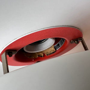 Lamellenlampe PH4 weiß orange von Poul Henningsen für Louis Poulsen