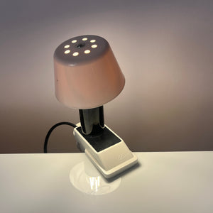 Klemmlampe weiß mit Metallschirm von Elios