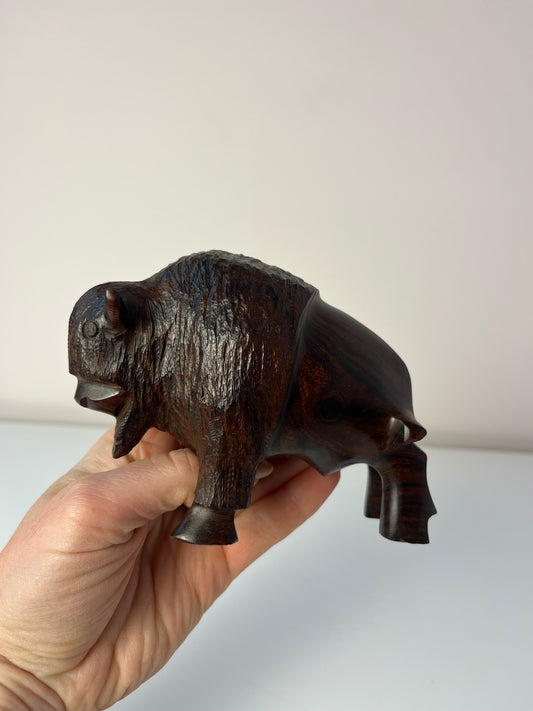Figur Büffel Wüsteneisenholz