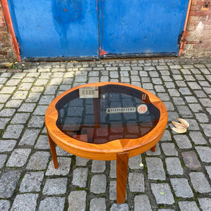 Couchtisch Teak Rauchglas