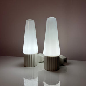 Set: 2x Wandlampe Modell 6020 weiß von Sigvard Bernadotte für Ifö