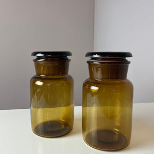 Set: 2x Apothekerglas braun