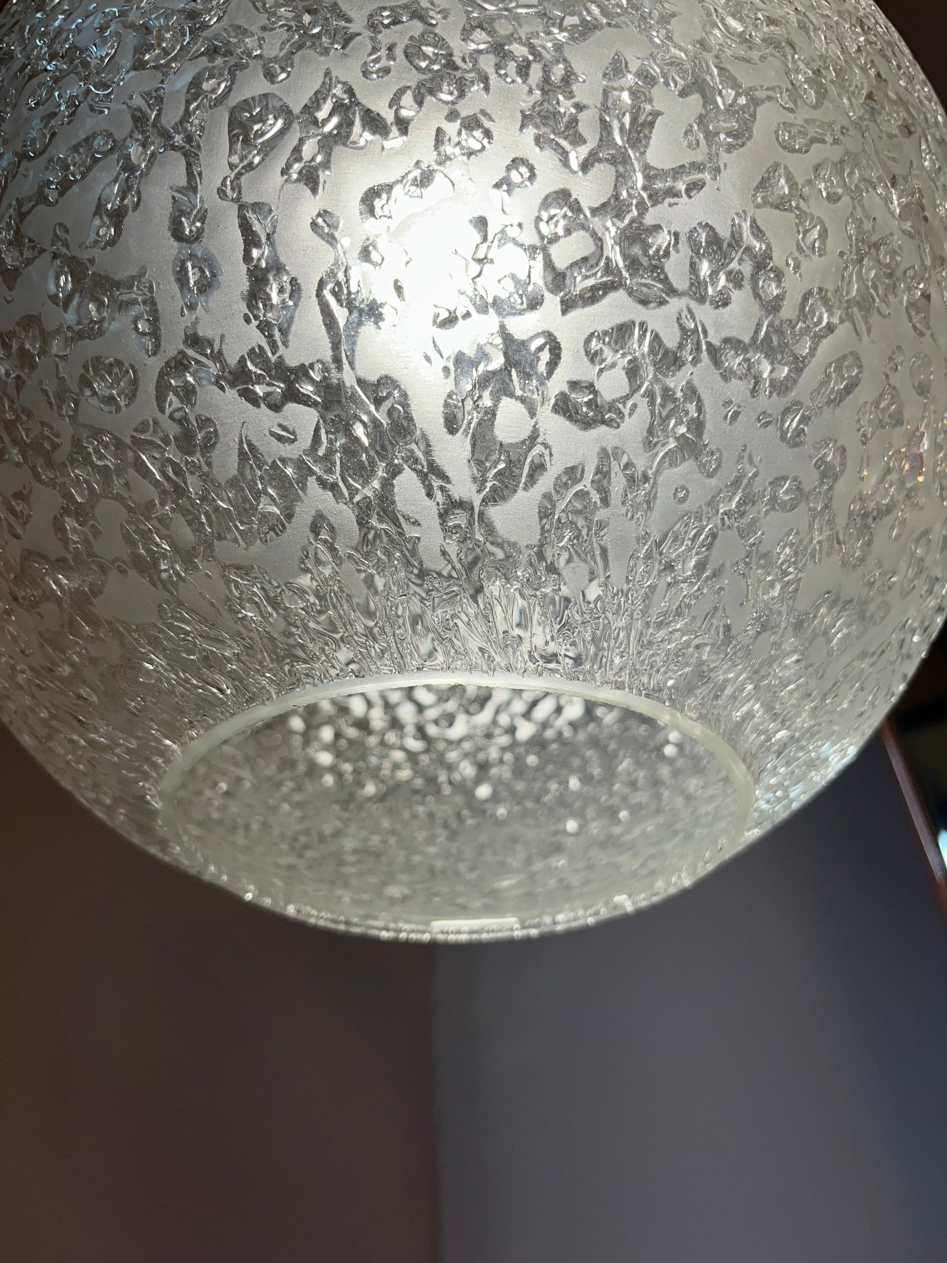 Kugellampe Glas Teak von Doria