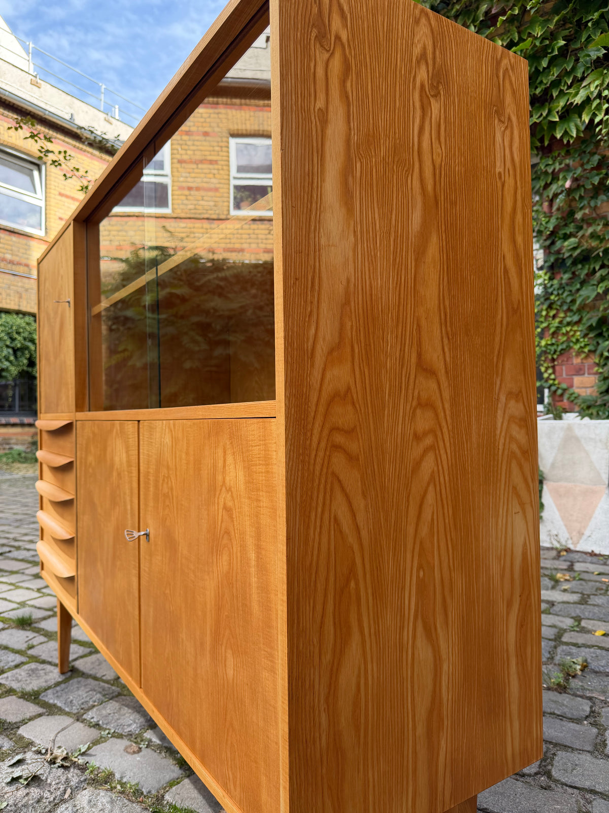 Highboard Typ 602/G Esche von Franz Ehrlich für Hellerau