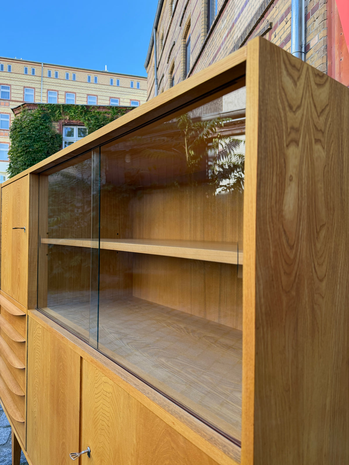 Highboard Typ 602/G Esche von Franz Ehrlich für Hellerau