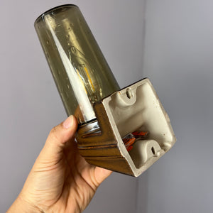 Set: 2x Wandlampe Modell 6080 Rauchglas von Sigvard Bernadotte für Ifö
