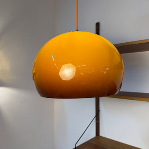 Hängelampe Guzzini Kunststoff braun orange