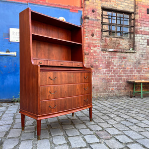 Bücherregal mit Sekretär und Kommode Teak Dänemark