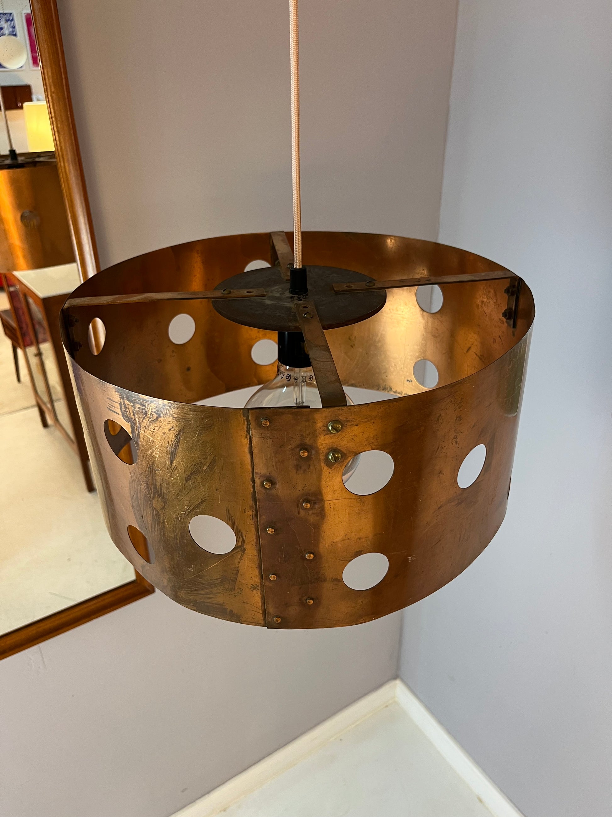 Hängelampe Kupfer aus Dänemark
