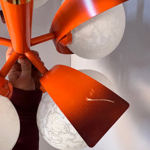 Kronleuchter weiß orange von Richard Essig