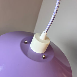 Lamellenlampe neu lackiert weiß lila