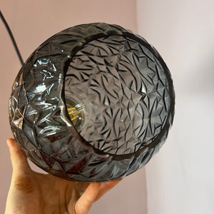 Hängelampe Glas Teak