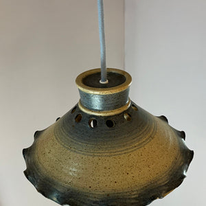 Hängelampe blau Keramik aus Dänemark