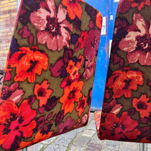 Set: 2x Drehstuhl rot floral von EKA Wohnmöbel