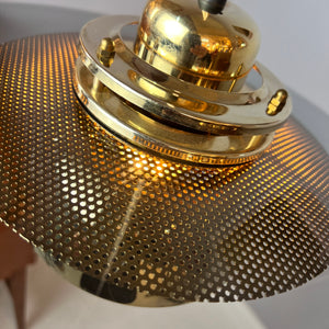 Lamellenlampe Gold Rauchglas aus Dänemark