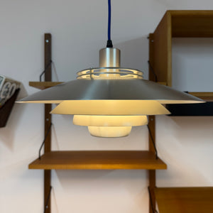 Lamellenlampe Modell Dania 2040 silber von Kurt Wiborg für JEKA