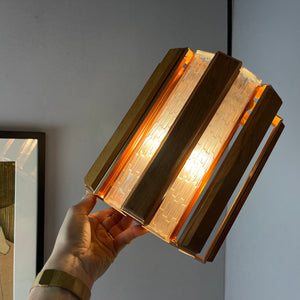 Hängelampe Teak Kupfer von Werner Schou für Coronell Elektro