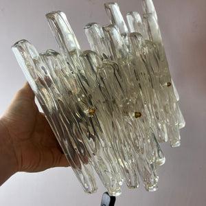Wandlampe Eisglas