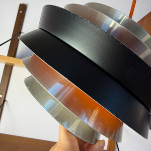 Lamellenlampe Trava silber schwarz orange von Carl Thore für Granhaga