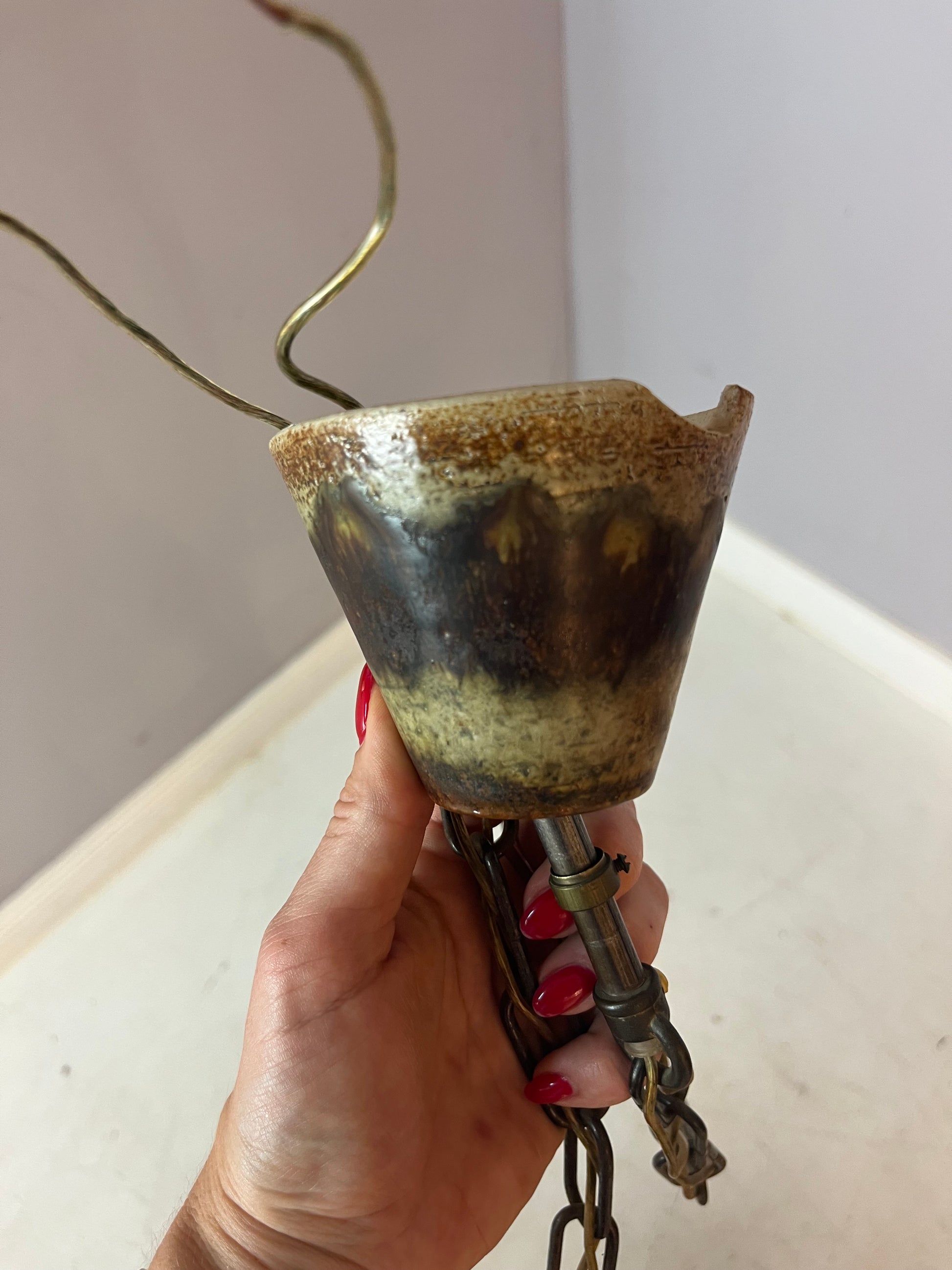 Hängelampe Modell 1079 Keramik von Axella Stentøj