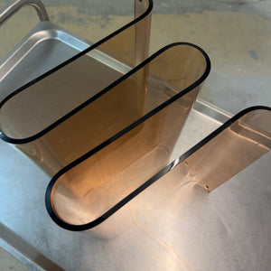 Zeitschriftenständer hellbraun Plexiglas
