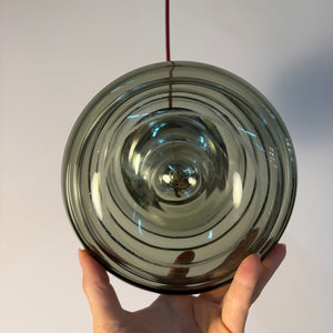 Hängelampe Rauchglas Chrom von Peill & Putzler