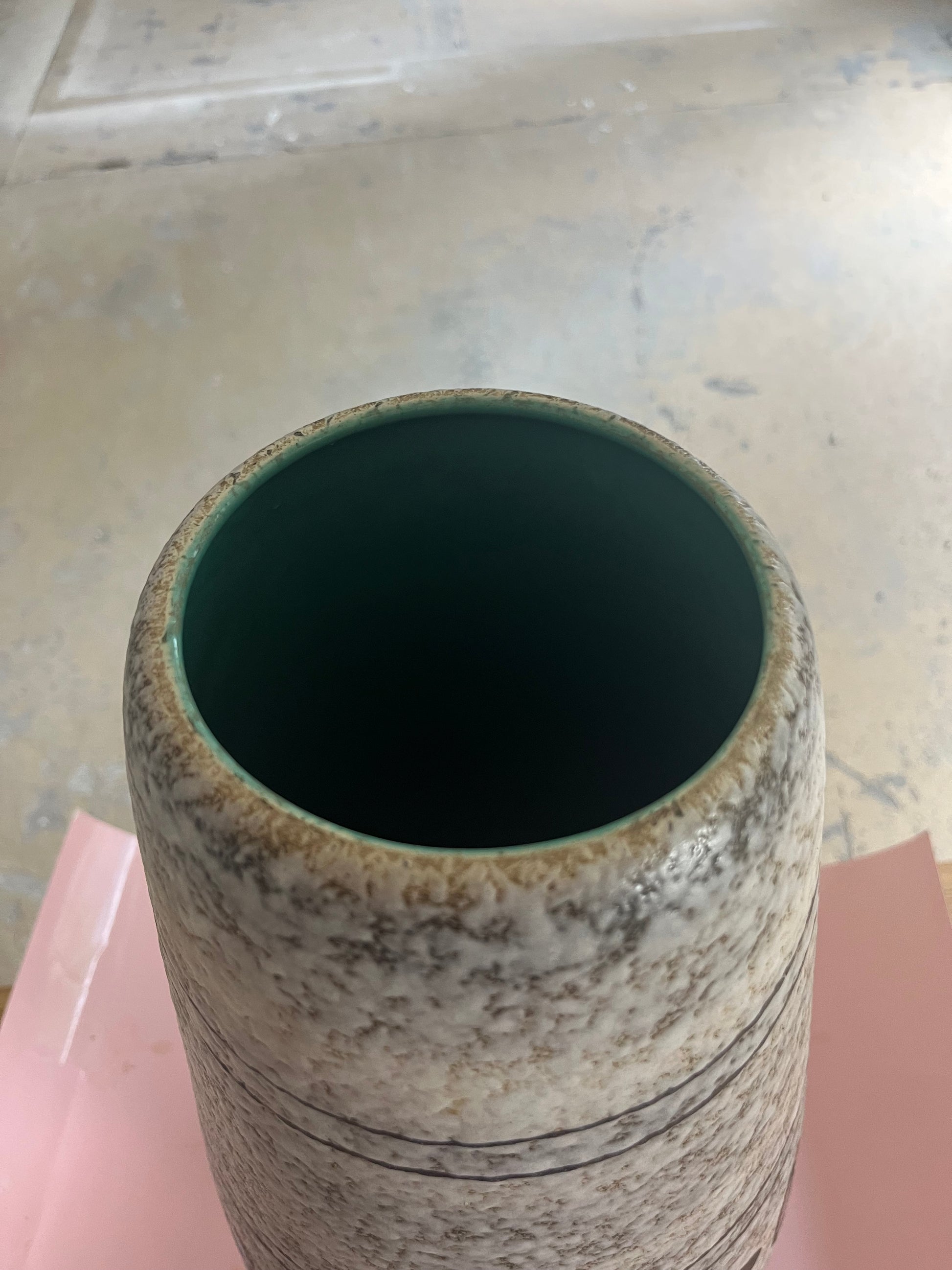 Bodenvase 613-60 weißgrau von Bay Keramik West Germany