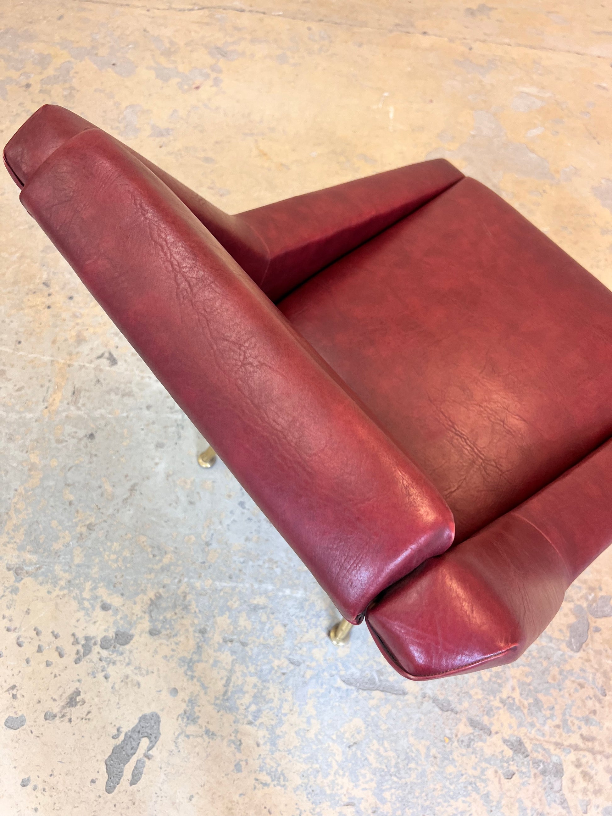 Sessel rot Kunstleder aus Italien
