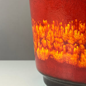 Blumentopf Fat Lava orange rot