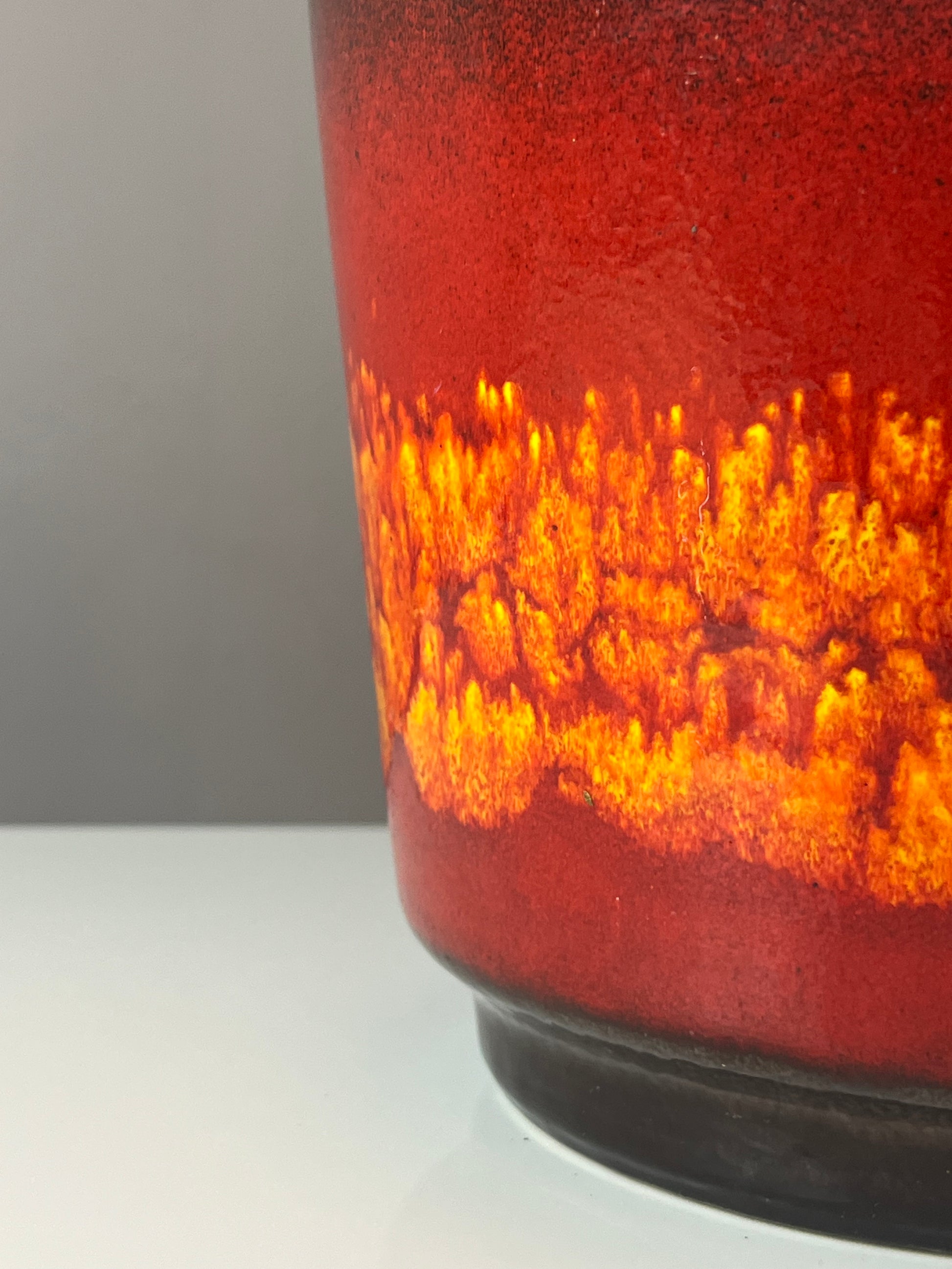 Blumentopf Fat Lava orange rot