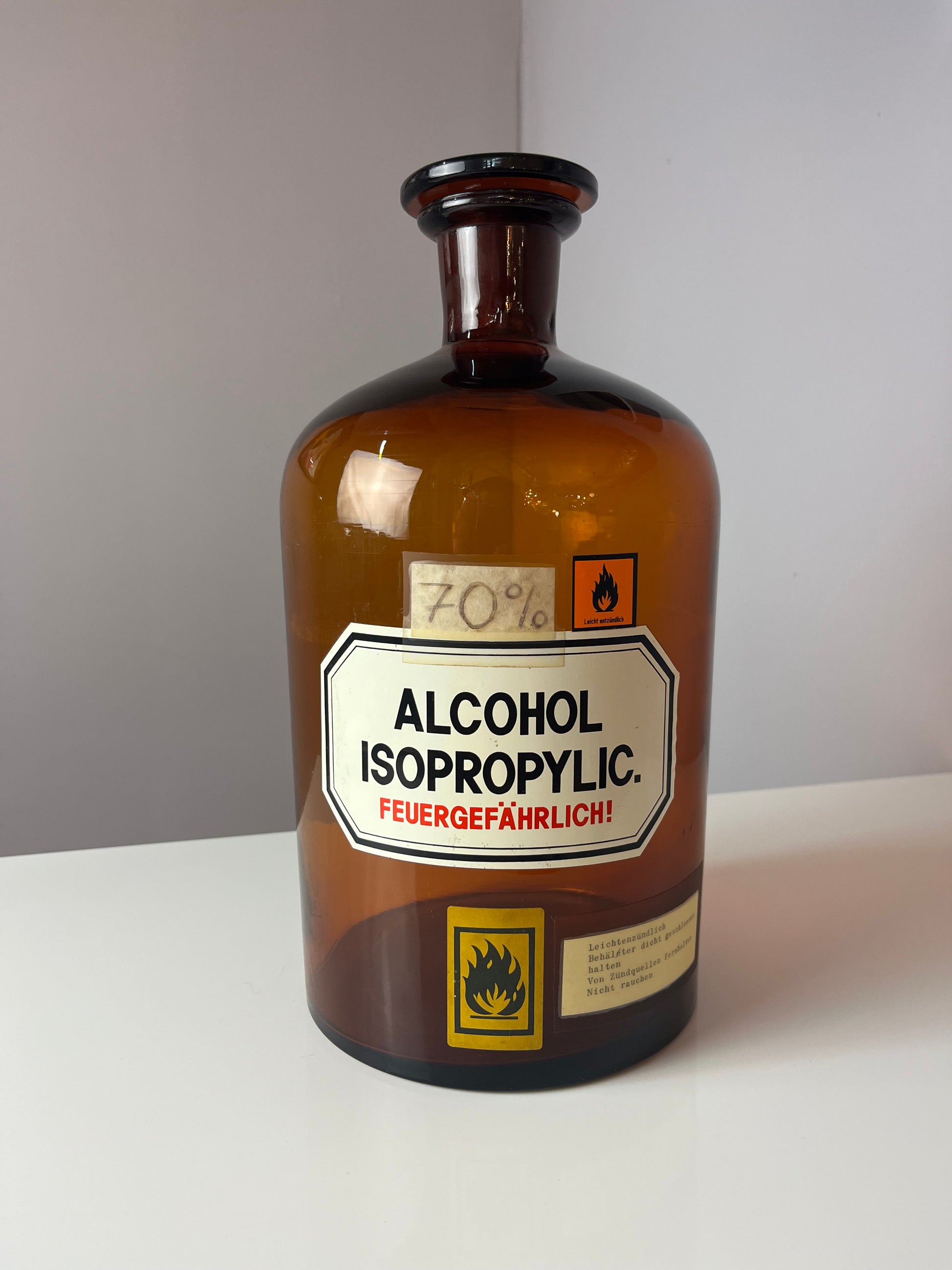 Apothekerglas Alcohol Isoprobylic braun