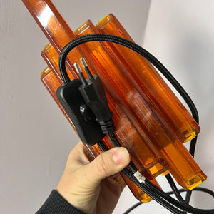 Wandlampe bernsteingelb von Claus Bolby für Cebo