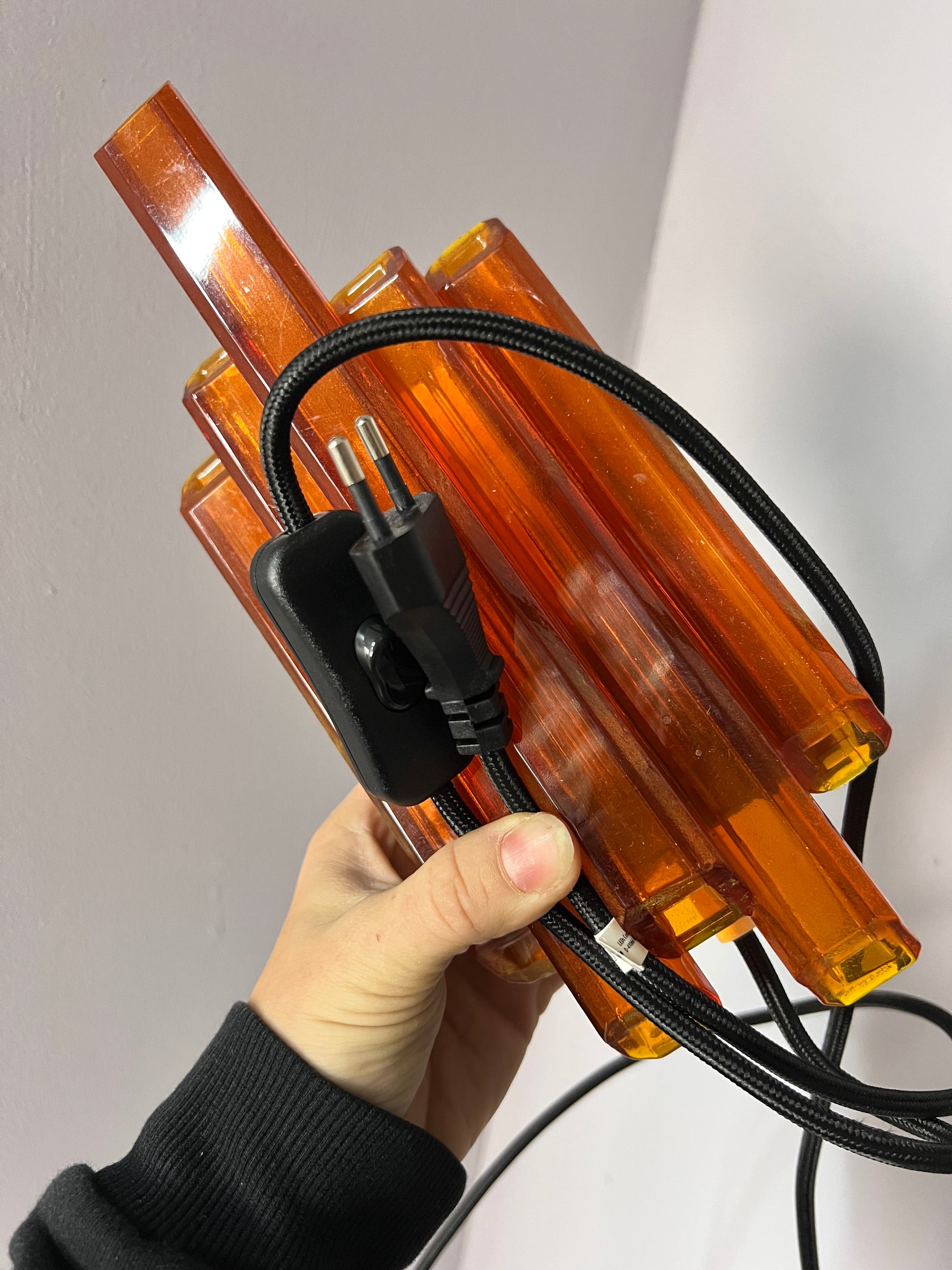 Wandlampe bernsteingelb von Claus Bolby für Cebo