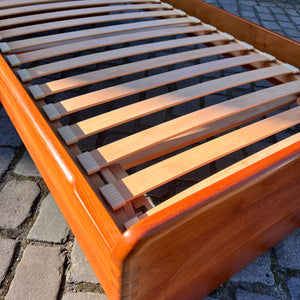 Gästebett Massivholz Teak 100x200 mit Matratze