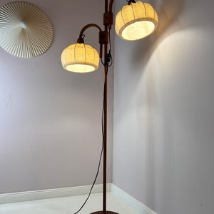 Stehlampe Teak und Seide von DOMUS