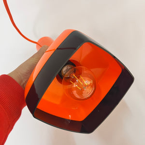 Hängelampe orange von Bent Karlby für Schrøder-Kemi